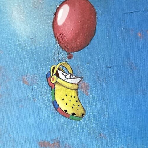 Floating words, olio su pannello di Lorenzo Capitta – Pagoda Swanson